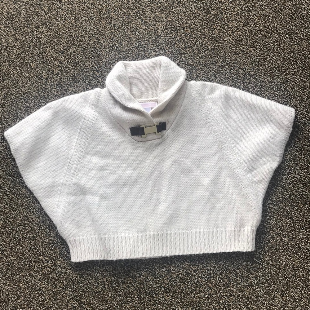 12-18m Janie & Jack sweater pancho w/ gold buckle